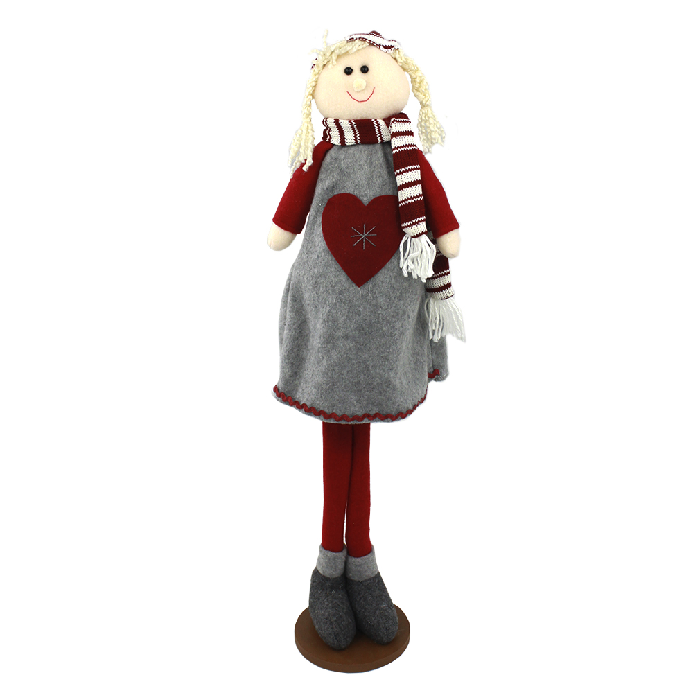 Игрушка мягкая "Девочка" (ткань), красно-серый 71 см 4606500431793