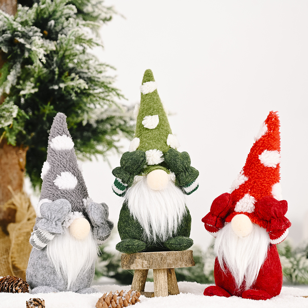 Игрушка новогодняя Гном закрывающий глаза 24*10 см микс 2023 HAPPYXMAS1